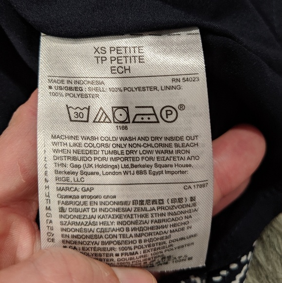 SOLD💙Gap sleeveless shift dress, navy/white dots - Picture 6 of 8